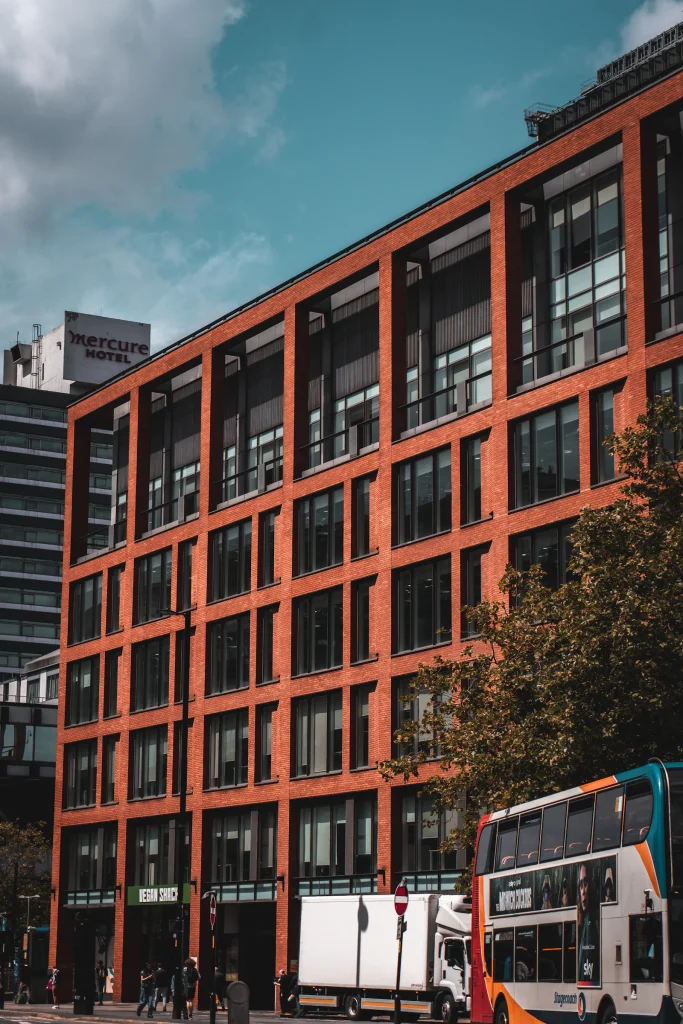 Red brick commercial office building